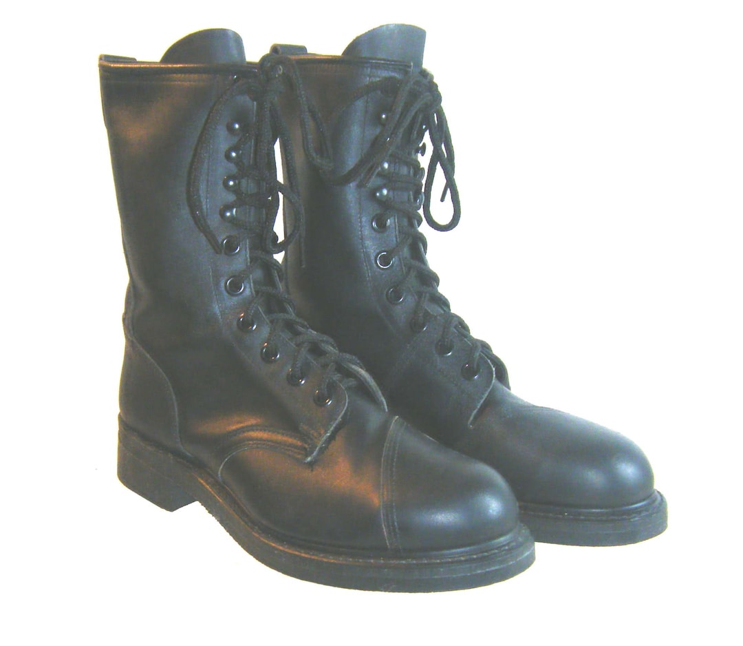 USGI 10 Leather Steel Toe Combat Boot Size 10 Regular USA Made New - Etsy