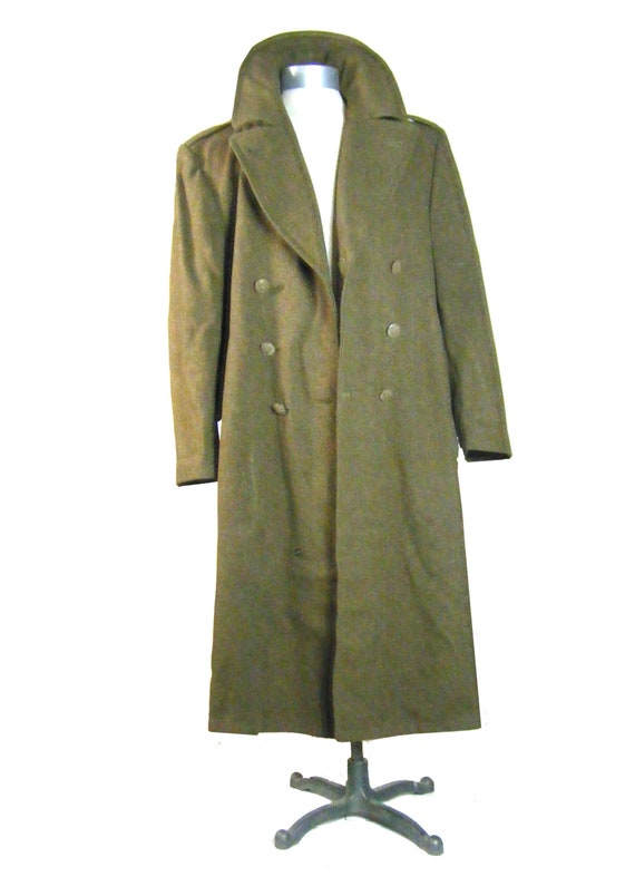 Winter Full Length Coat - USGI WW2 Melton Wool  Fi