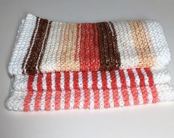 dishcloths, face cloths, washcloths, cotton dishcloths, knitted dishcloths, housewarming gift, hostess gift, Eco Friendly