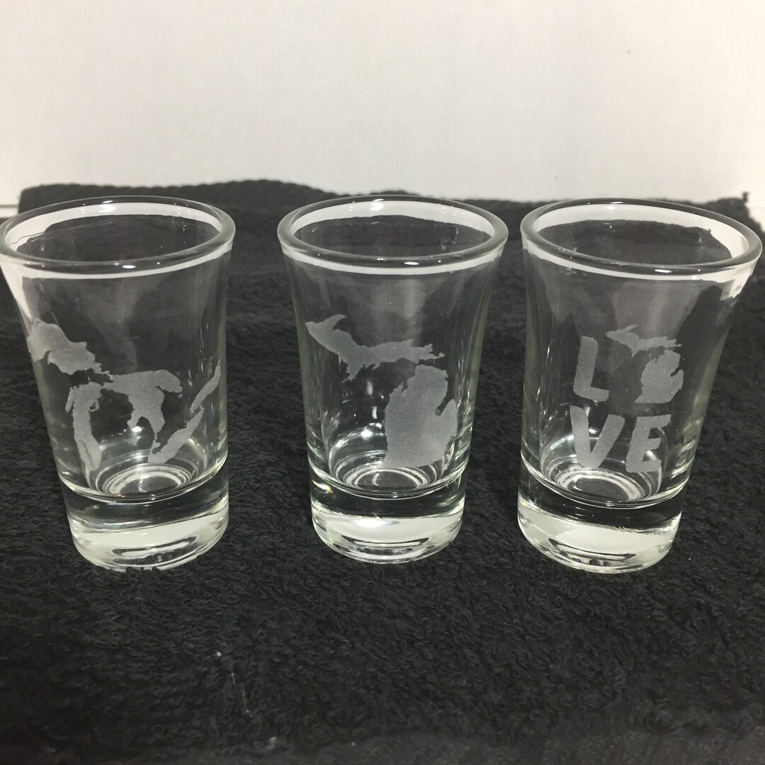 Shot Glass, Lake Michigan, Michigan Shot Glass, Love Michigan Shot