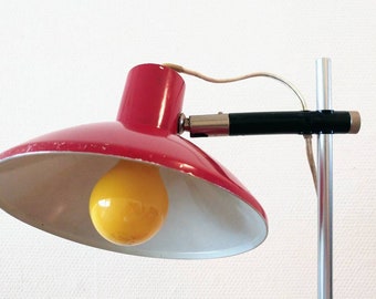 Vintage Dutch desk lamp Red
