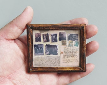 1/6 Scale Vintage Photo Collage - Dollhouse Miniature Art