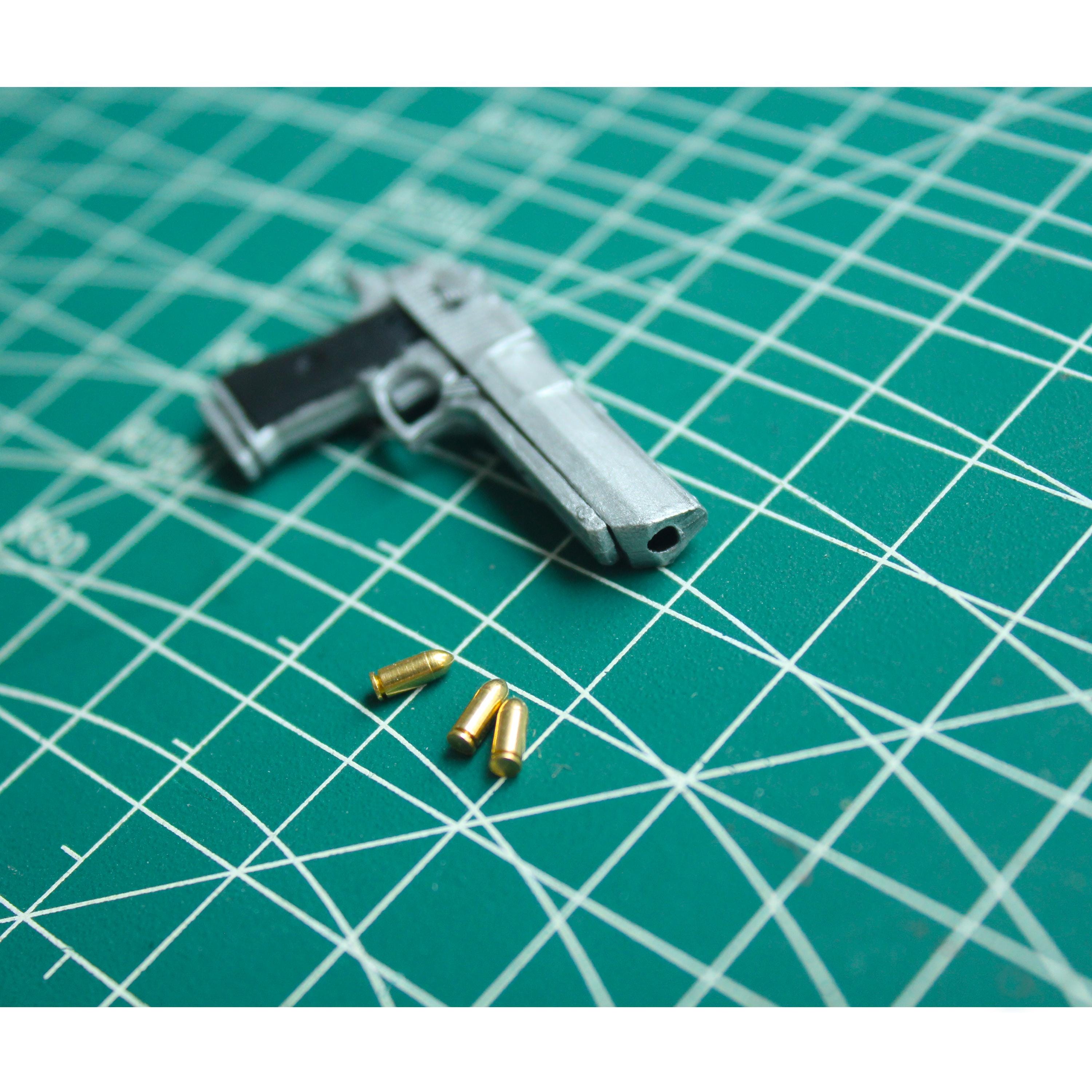 1/6 Scale Mini Desert Eagle Pistol and 3 Bullets Model Toys Set for ...