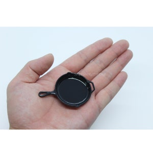 Miniature Frying Pan Saucepan Model Mini Metal Toy