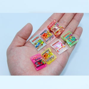 1:6 Scale Mini Snacks Sweets Candies Miniature Model Toys Set For Barbie Doll Action Figure Miniature Dollhouse Accessories