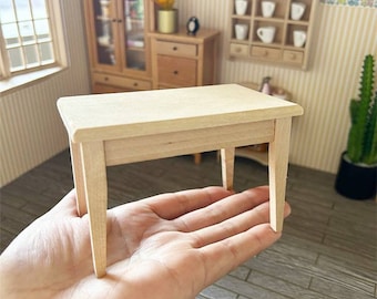 1/12 Holztisch Mini Modell Miniatur Spielzeug für Puppenhaus Diorama