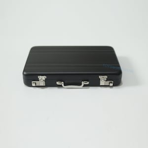 Maletín de metal negro a escala 1:6, modelo en miniatura para figura de acción de 12 pulgadas, muñeco soldado.