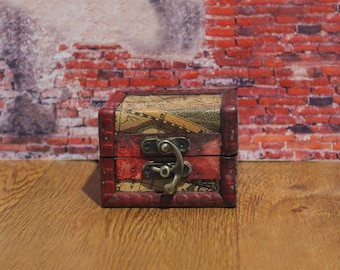 1:6 Scale Treasure Box Chest Vintage Style Model Mini Toys Fits 12&quot;Action Figure