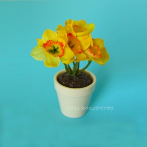 1/6 Scale Miniature Flower Plant Flowerpot Model Set Toy For Diorama Doll