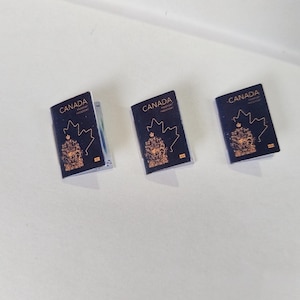 1/6 Scale Mini Canadian Passport Mini Toys Set For 12 in Action Figure Doll Accessory