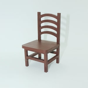 Handmade 1/6 Scale Wooden Chair: Doll Action Figure Diorama