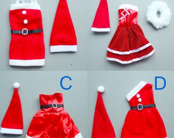 Vestido navideño con sombrero para muñecas de 29 cm y 12 pulgadas: elige entre 4 estilos