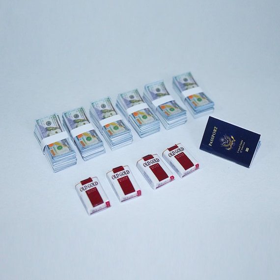 1/6 Scale Mini Passport Cigarette Packs Bundles Model Toys Mini Set For 12