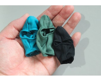 3 X 1/6 Scale Black Blue Green Headgears Balaclavas Model Toy For 12&quot;Figure Head