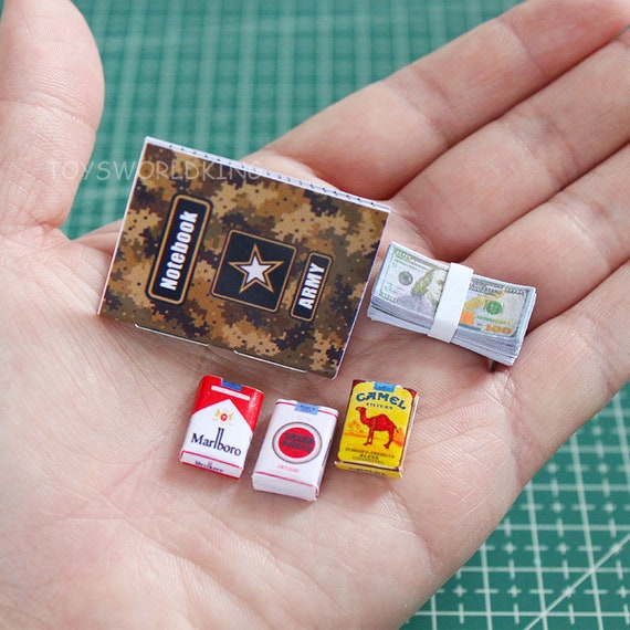 1:6 Scale Handmade Military Notebook Cigarette Packs Cash Model Mini Toys Fits 12"in Action Figure Doll