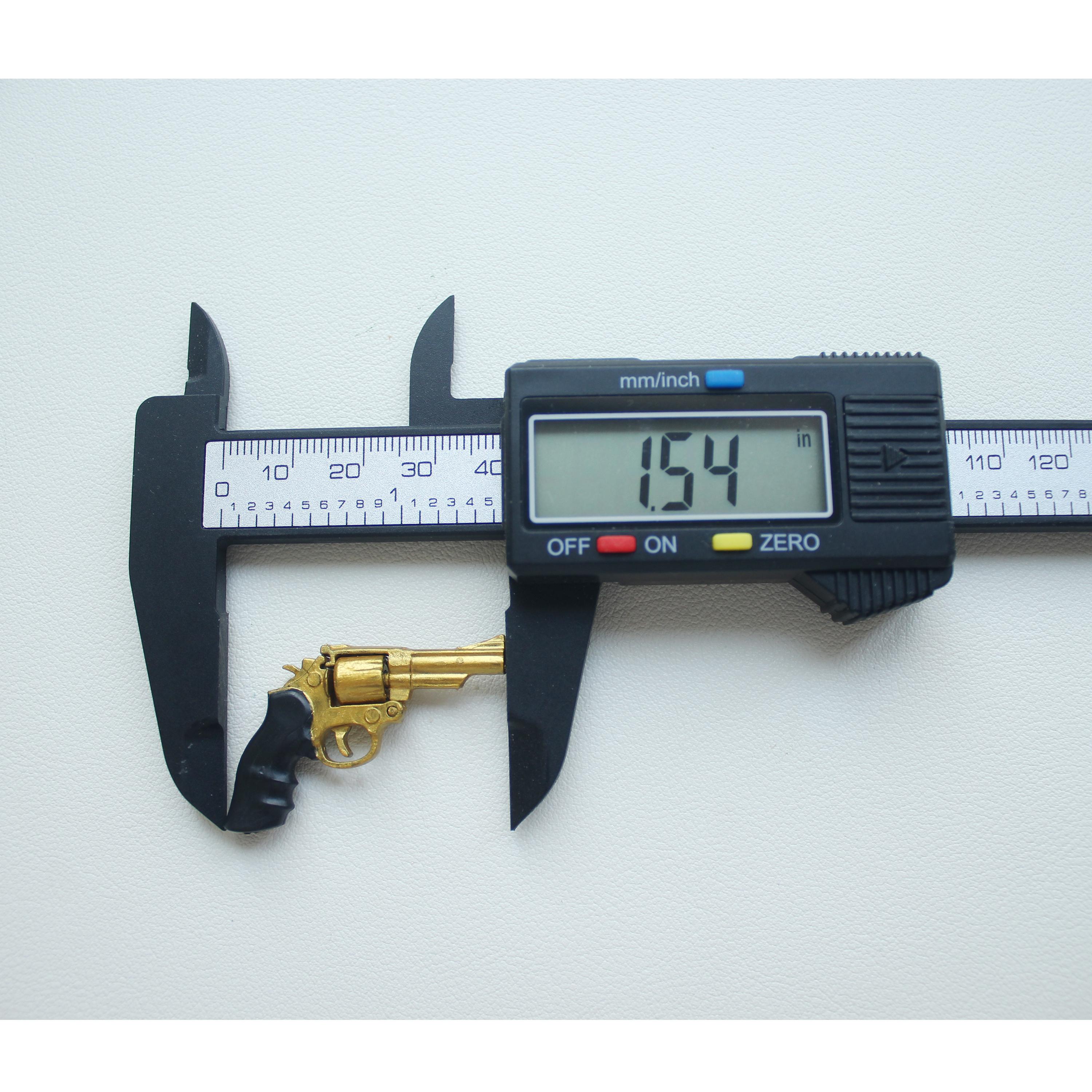 Revolver Scale 1/6 Scale Mini Golden Revolver Gun Pistol Model Toy for Doll Action ...