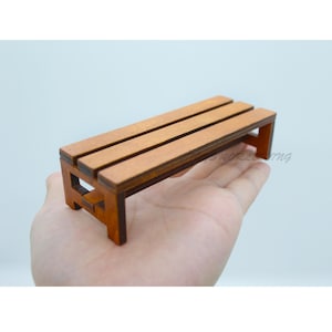 1/12 Mini Bank Holz Stuhl Modell Spielzeug Für Puppenhaus Diorama