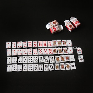 1/12 Skala Poker Karten handgemachte Miniatur Mini Modell Papier Spielzeug für Puppenhaus BJD