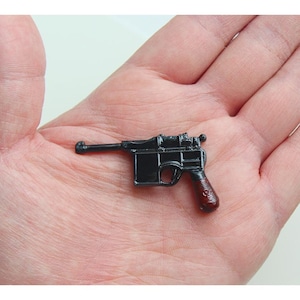 Mini modèle de pistolet Mauser à l'échelle 1/6 pour figurine de poupée Diorama