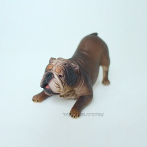 1/6 Scale Bulldog Dog Model Figurine For 12&quot;in Action Figure Toy Soldier Doll