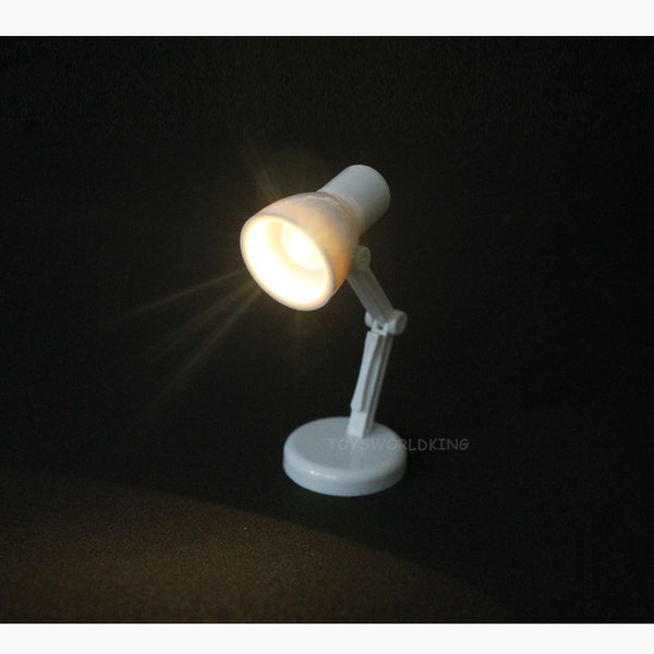 1:6 Scale White Desk Lamp Model Mini Toy Fits 12" in Action Figures Doll Dollhouse Toy Soldier Diorama