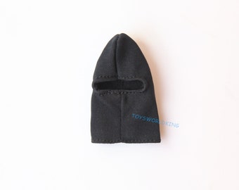 1/6 Scale Black Balaclava Headgear: Mini Action Figure Accessory