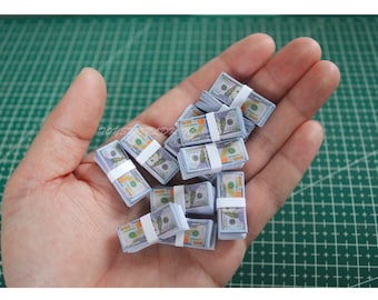 12 X 1:6 Scale Cash Bundles Model Mini Toys For 12" Action Figure Toy Soldier Accessory