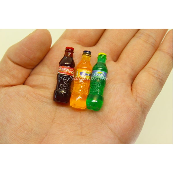 1/6 échelle Mini bouteilles de boisson ensemble Cola Sprite Fanta modèle jouets pour 12 "en figurine poupée maison de poupée Diorama