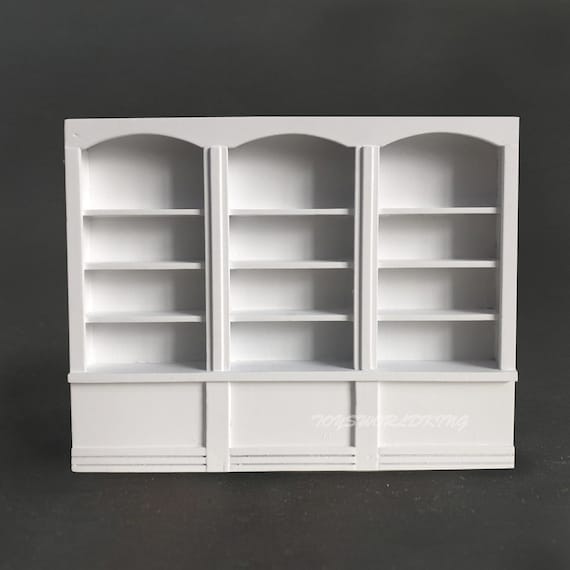 Puppenhaus Regal Holz 1:12 - Miniatur Vitrine Für Spielzeug Mädchen DIY Deko