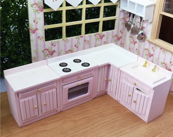 Mini Kit de cocina a escala 1/12, modelo de juguete en miniatura para casa de muñecas Diorama