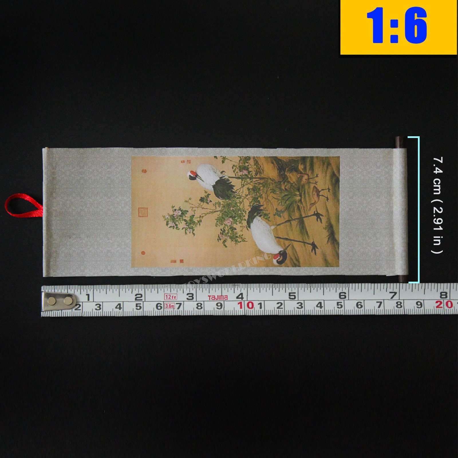 1:6 Scale Handmade Chinese Style Painting Paper Model for 12
