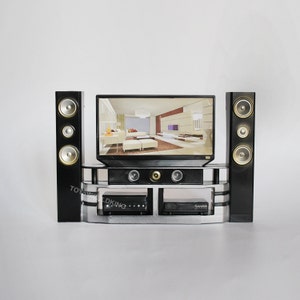 Set di altoparlanti per TV DVD in scala 1:6, modello in plastica per home theater, adatto per action figure da 12 pollici