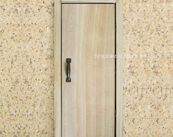Porta Casa Delle Bambole Porta Finta Per Casa Delle Bambole In Legno MDF - Scala 1:12, 4 Pannelli, Miniatura Fai Da Te, Nuova Miniatura Scala 1:12