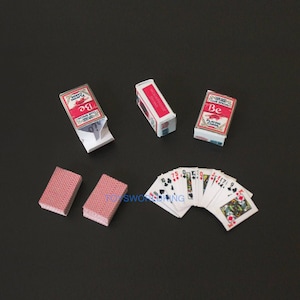 1/6 skala handgemachte Poker Karten 100% handgemachte vorbildliche Spielzeug-Set passt 12 "Aktionsfiguren Spielzeugsoldat Puppenhaus BJD Zubehör