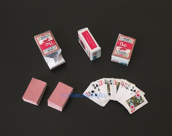 1/6 Scale Handmade Poker Cards 100% Handmade Model Toy Set Fits 12&quot; Action Figures Toy Soldier Dollhouse BJD Accessories