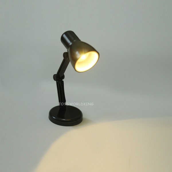 1:6 Scale Black Desk Lamp Model Mini Toy Fits 12" in Action Figures Doll Dollhouse Toy Soldier Diorama
