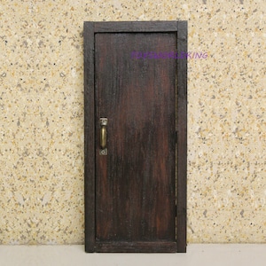Handmade 1/6 Scale Wooden Door Model: Action Figure Diorama