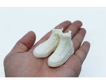Modelo de zapatos femeninos en miniatura a escala 1:6, juguete sin pintar, juguete de bricolaje para dioramas de muñecas de 12 pulgadas, casa de muñecas