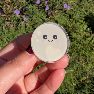 Little Pluto Acrylic Pin, Kawaii Space Gift