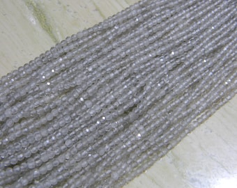 75% discount exclusive quality natural grey moonstone micro Faceted roundel 13 inch strand strand size 3-3.50 mm approx