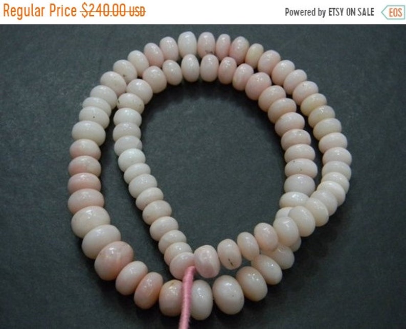 ON SALE 80/% Discount Exclusive Quality Pink Opal Smooth Roundel Briolette 16 Inch Strand Size 8-10MM Approx