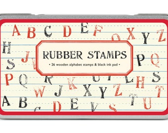 Stamp, ABC, lettres, Cavallini, alphabet,