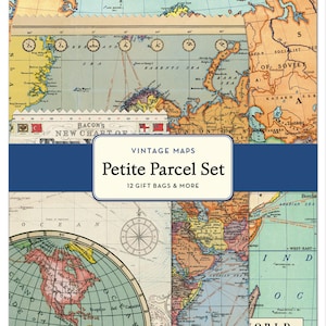 Petite Parcel set Vintage Map