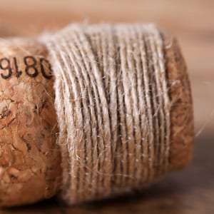 Ruban de jute rayé 10 m - Ficelle de jute de jute naturelle 8 mm pour travaux manuels rustiques, emballage cadeau, étiquettes et emballage fait main