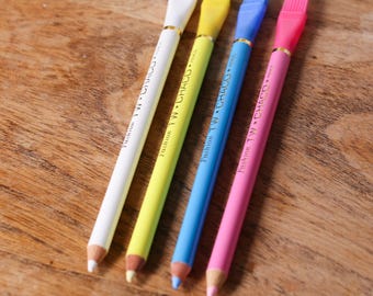 Fabric Marking Pencils with Brush – Water Erasable Tailors Chalk for Sewing & Crafts