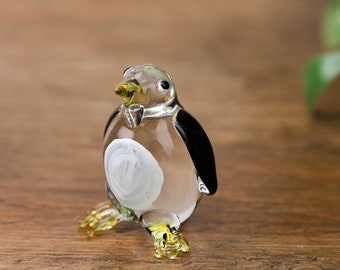 NEW Tiny Handmade Little Glass Penguin Gloss Garden Decor Ornament Cute Terrariums