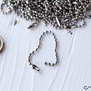 10 cm Metallkugelketten USB-Schlüsselring Gliederkette Schrumpffolie DIY Craft Essentials Schmuckherstellung Eine Packung 10/50 Stück