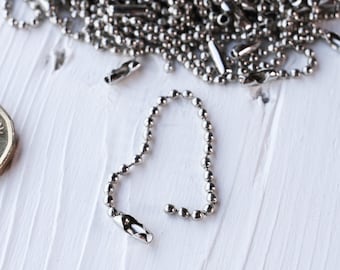 10cm Long Metal Ball Chains USB Key Ring Shrink DIY Craft Essentials Jewellery Making 10/50 pack