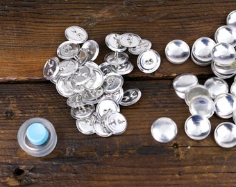 Self Cover Button Making Tool & 25 Blanks Set (19mm)