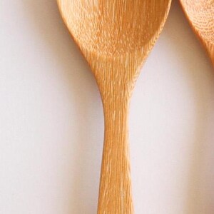 Handgemachte Holz Dessert Löffel - Kurzer Griff Natürliches Besteck Pack of 1